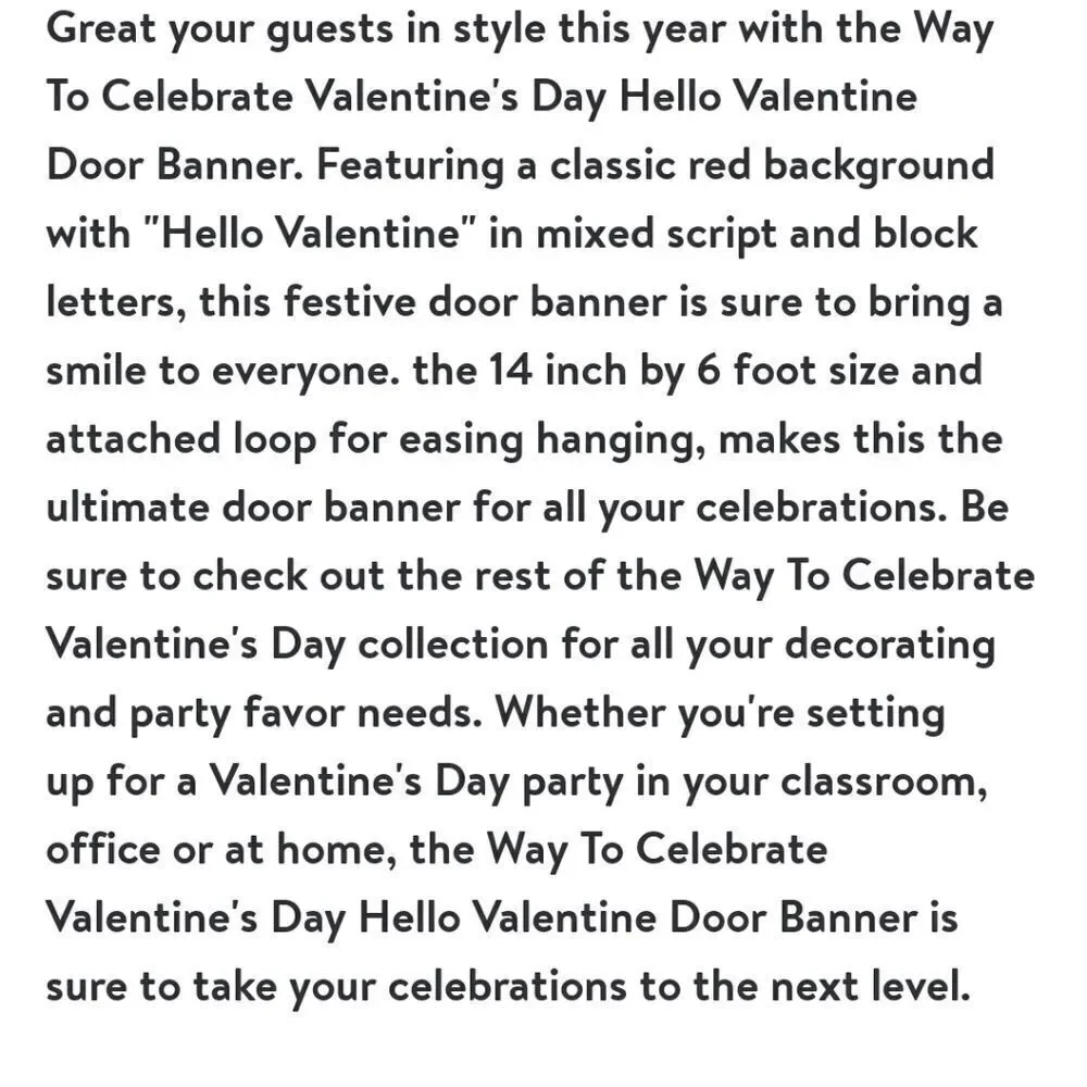 New valentine's Day Hello Valentine Door Banner